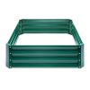 Green 4 ft x 3 ft Steel Rust Resistant Open Bottom Raised Garden Planter Bed