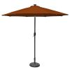 9 Foot Octagonal Olefin Market Umbrella with Auto-Tilt Terra Cotta