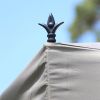 10-ft x 10-ft Patio Garden Outdoor Gazebo with Steel Frame and Vented Canopy