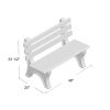 Green Commercial Quality Outdoor Garden Eco-Friendly Plastic 4-Ft Park Bench