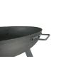 Large 30-inch Cast Iron Fire Pit Bowl with Sturdy Steel Legs