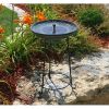 Solar Fountain Bird Bath with Wrought Iron Stand