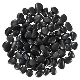 Black River Rocks, 1-2 inch 15 lbs, Smooth & Polished Natural Pebble Stones, Decorative Garden Landscaping Stones, Paving Plant Rocks for Fish Ta