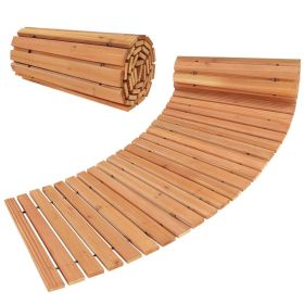 7 FT Wooden Garden Pathway with Anti-slip Surface for Gardens Patios