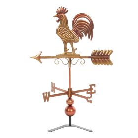 Metal Rooster Weathervane, Roof Mount Wind Direction Indicator, Outdoor Weather Vanes