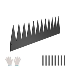 Steel Landscape Edging, 6 Packs 40 x 6 in Rust-Resistant Metal Landscape Edging, Bendable Garden Edging Border, Heavy Duty Lawn Edging