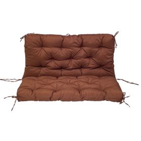 Swing Cushions 2-3 Seater Replacement Waterproof Bench Cushion 47.2x39.4x3.94in-120x100x10cm (Option: Dark Brown)