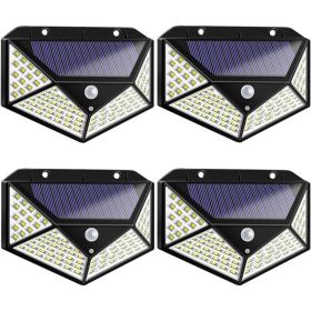 Aolyty Solar Lights Outdoor, Motion Sensor Wall Light 3 Lighting Modes IP65 Waterproof LED Solar Security Lights Four Side Inllumination 2-Pack F (Option: 4PCS)