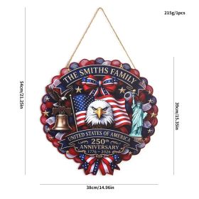 1PC Wooden tags for Independence Day, patriotic American homes, rural areas, wooden walls, door decorations, wooden crafts (Color: 127, size: 20*20*0.5cm)