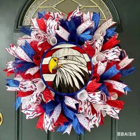 1PC Wooden tags for Independence Day, patriotic American homes, rural areas, wooden walls, door decorations, wooden crafts (Color: 114, size: 30*30*0.5cm)