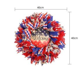 1PC Wooden tags for Independence Day, patriotic American homes, rural areas, wooden walls, door decorations, wooden crafts (Color: 112, size: 40*40*0.5cm)