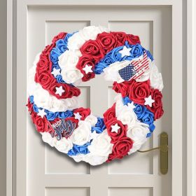 1PC Wooden tags for Independence Day, patriotic American homes, rural areas, wooden walls, door decorations, wooden crafts (Color: 124, size: 40*40*0.5cm)