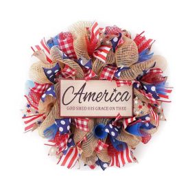 1PC Wooden tags for Independence Day, patriotic American homes, rural areas, wooden walls, door decorations, wooden crafts (Color: 118, size: 20*20*0.5cm)