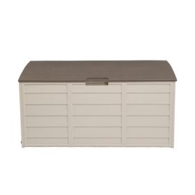 75gal 130lb Brown Plastic Patio Storage Box (Option: Brown)