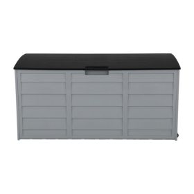 75gal 130lb Black Lid Plastic Patio Storage Box (Option: Courtyard storage box)